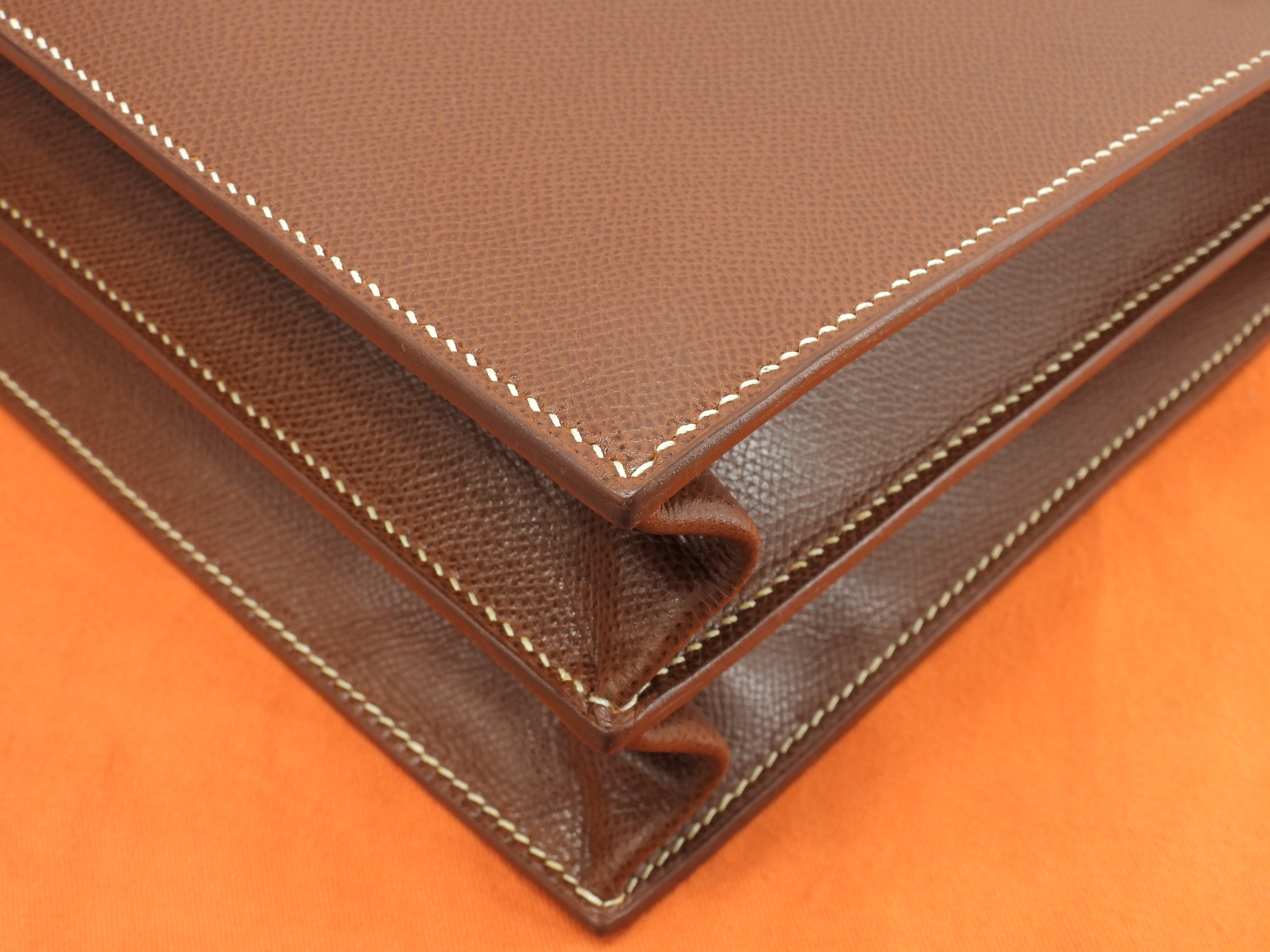 エルメス ケリーデペッシュ38 リセ/コニャック ゴールド金具 ブリーフ