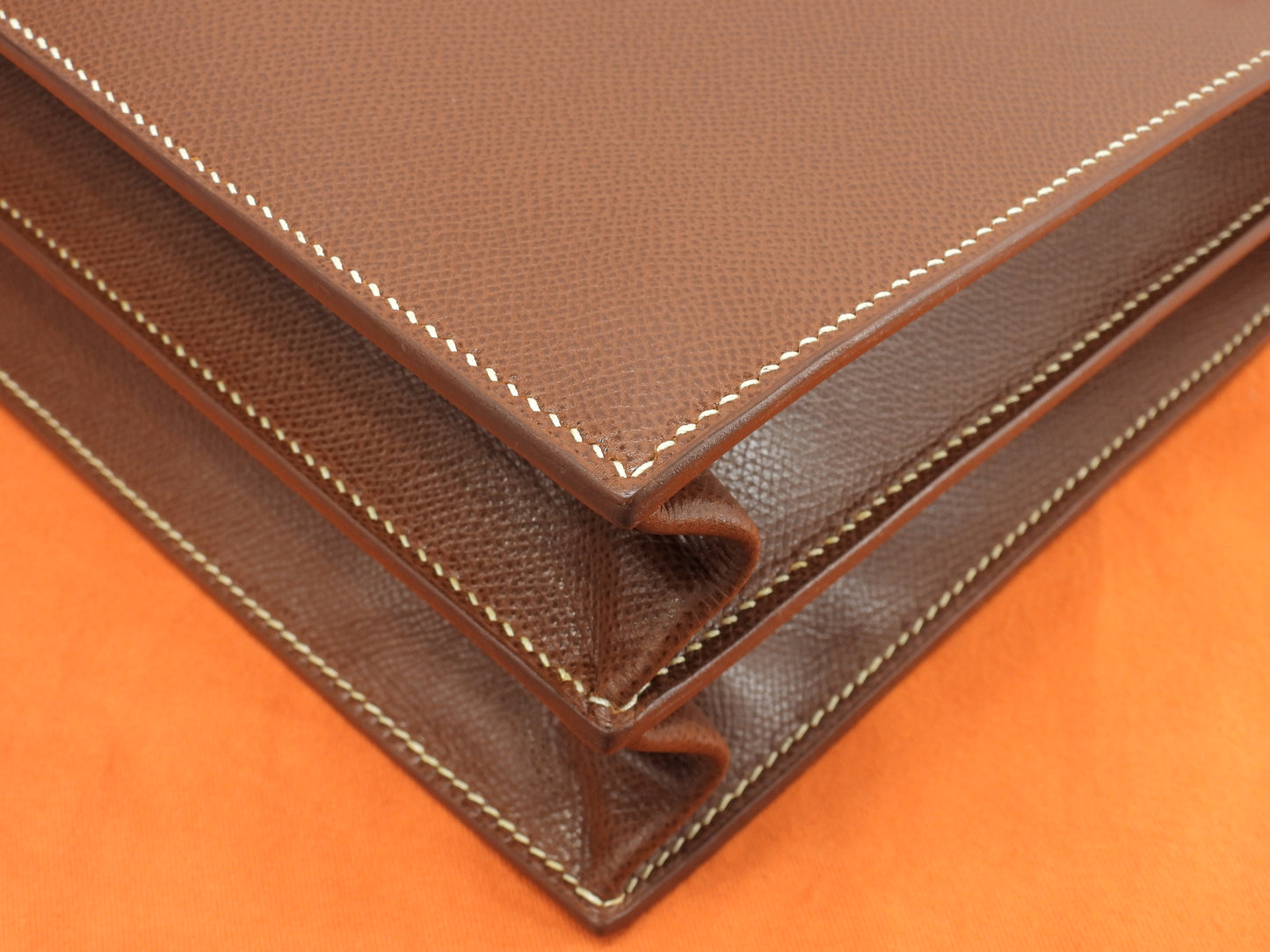 エルメス ケリーデペッシュ38 リセ/コニャック ゴールド金具 ブリーフケース@□F