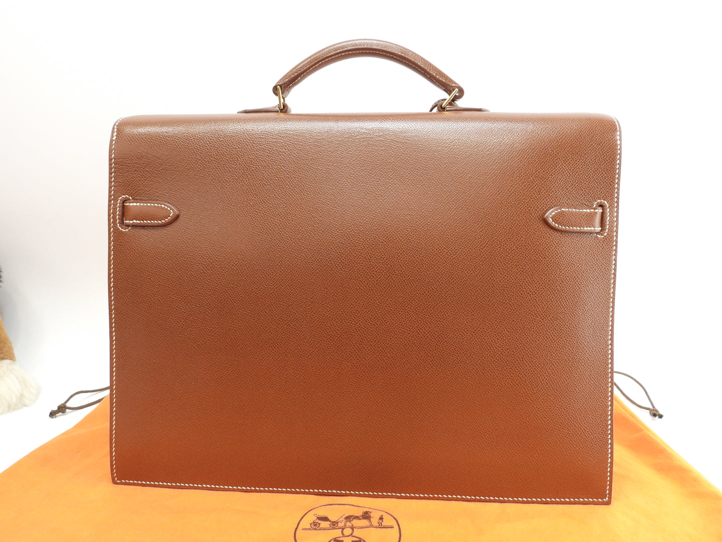 エルメス ケリーデペッシュ38 リセ/コニャック ゴールド金具 ブリーフケース@□F