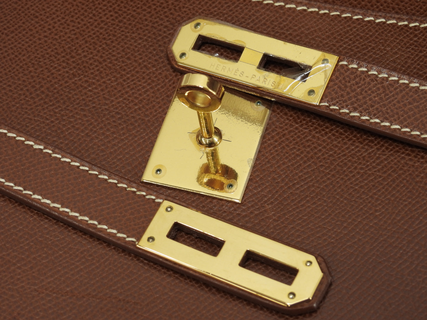 エルメス ケリーデペッシュ38 リセ/コニャック ゴールド金具 ブリーフケース@□F