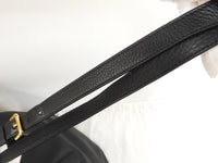 プラダ メンズトートバッグ レザー黒 ストラップ付ハンドバッグ 極美品@204
