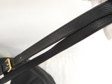プラダ メンズトートバッグ レザー黒 ストラップ付ハンドバッグ 極美品@204