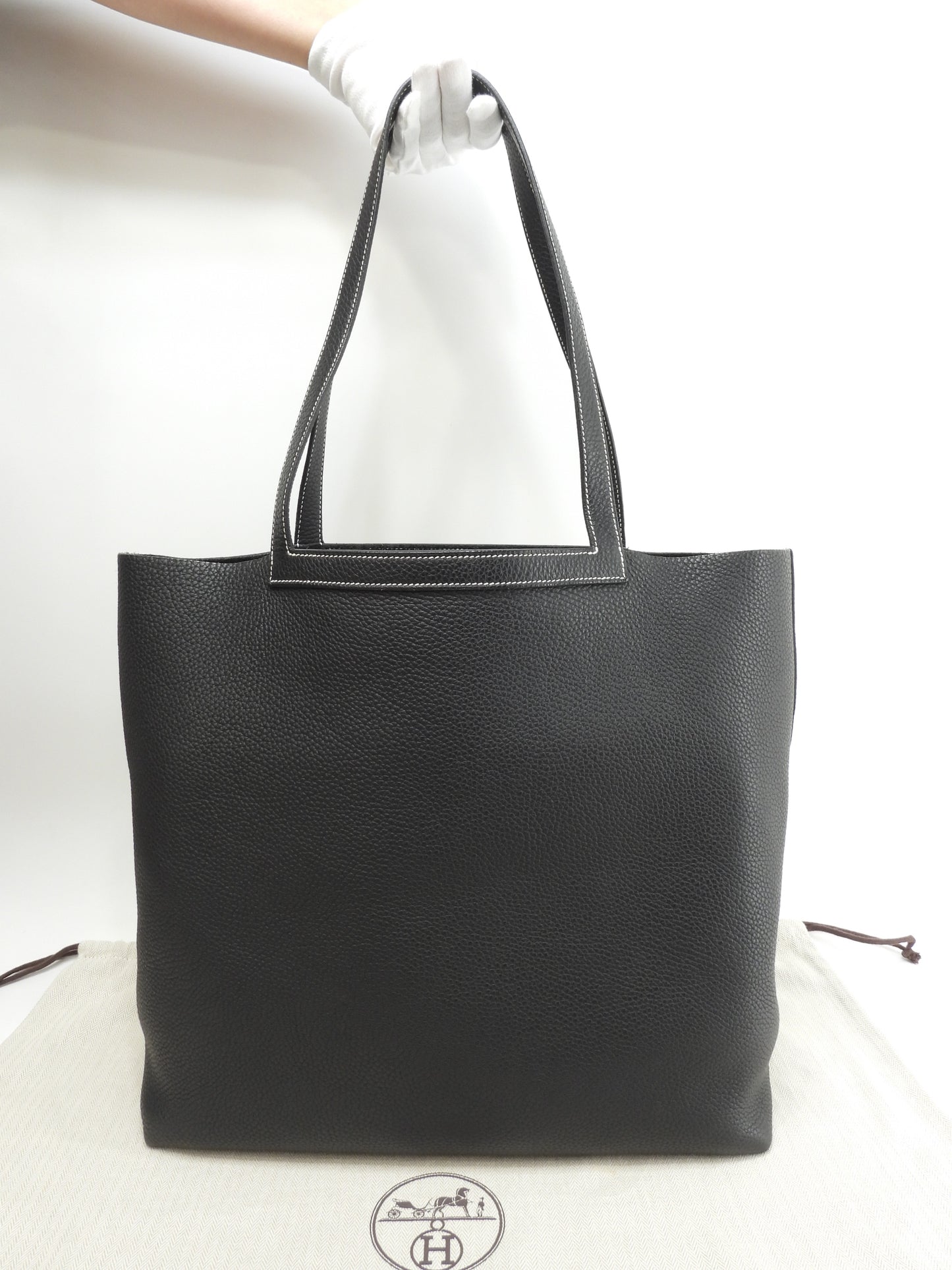 エルメス カバセリエ46 トリヨンクレマンス 黒 トートバッグ ショルダーバッグ 極美品@Z 6
