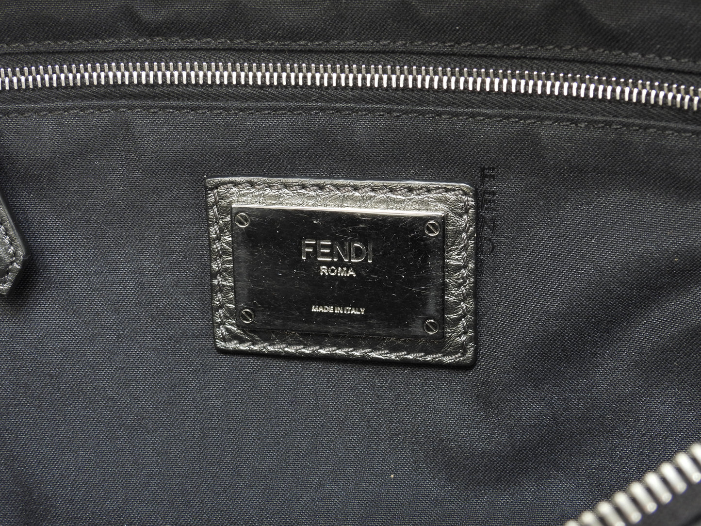 フェンディ ボディバッグ モンスター セレリアレザー灰/クロコ白 ベルトバッグ バムバッグ@ 67