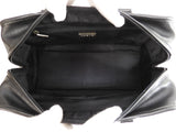 ロエベ アマソナ28 ヴィンテージ レザー黒 ハンドバッグ シルバー金具@020411