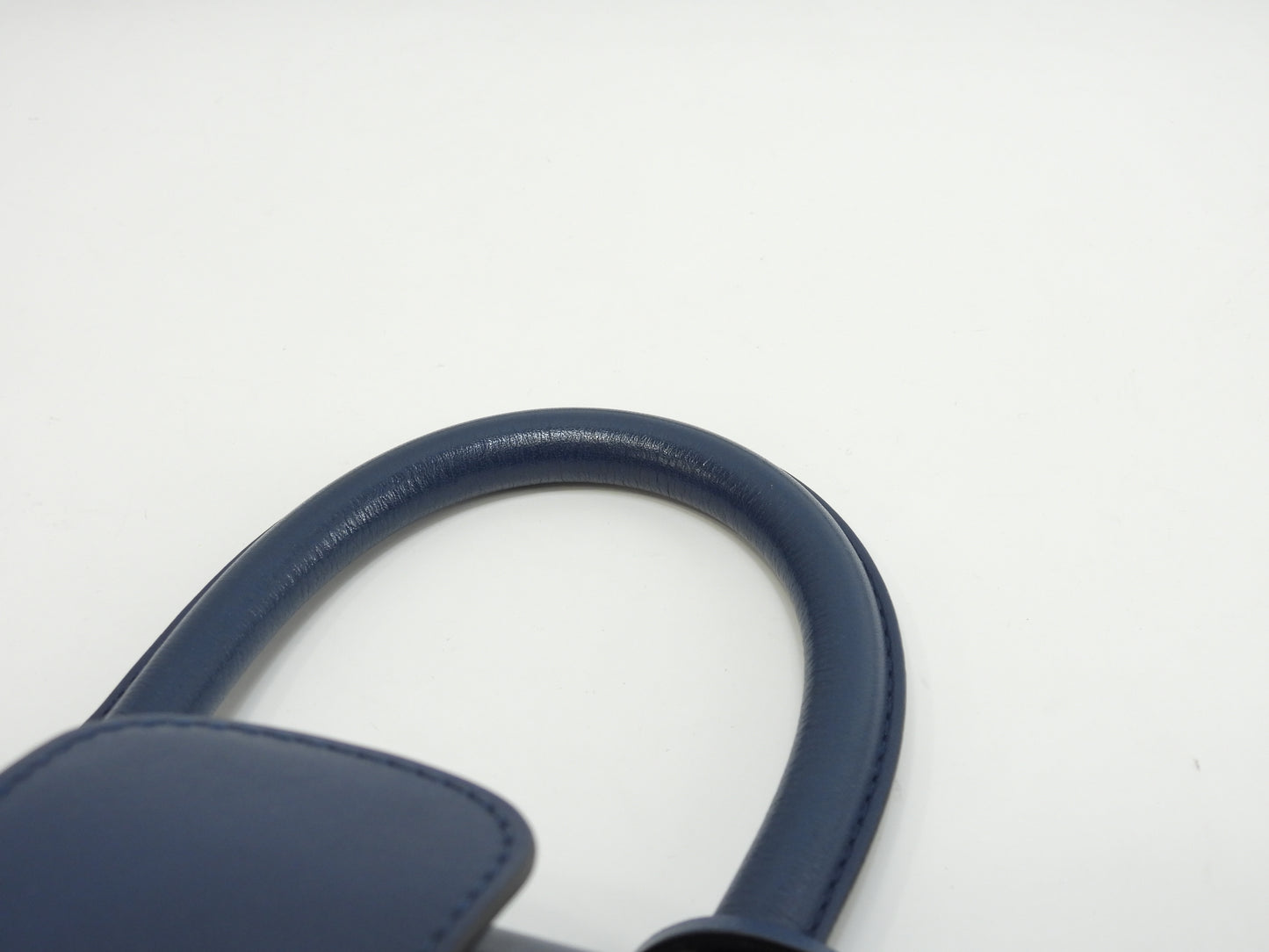 デルヴォー ブリヨンミニ レザー濃青 シルバー金具 ハンドバッグ ポシェット クロスボディ@ 1