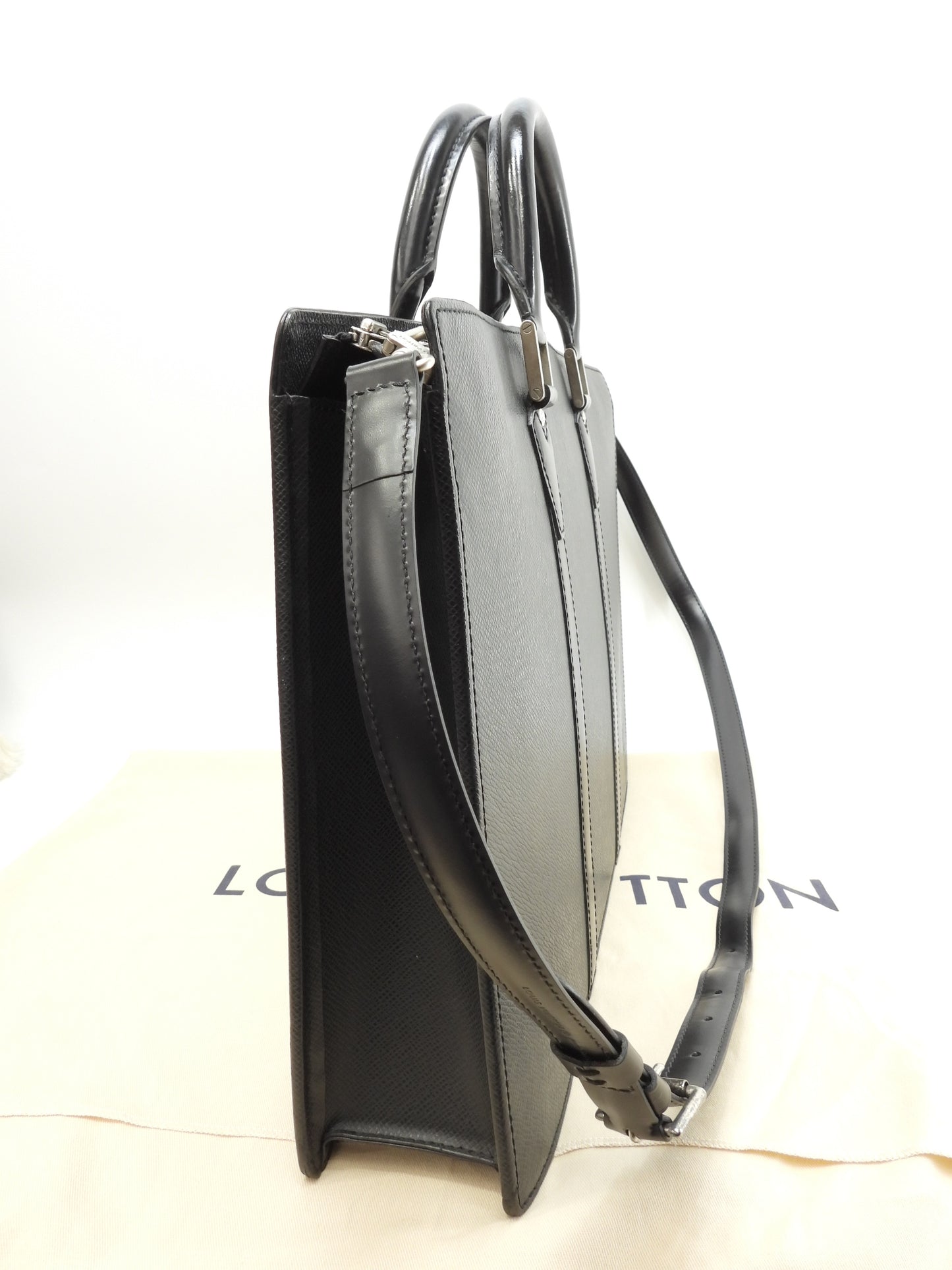 ルイヴィトン ロザン M30052 タイガ黒 書類かばん ブリーフケース ショルダーストラップ付@RI2153