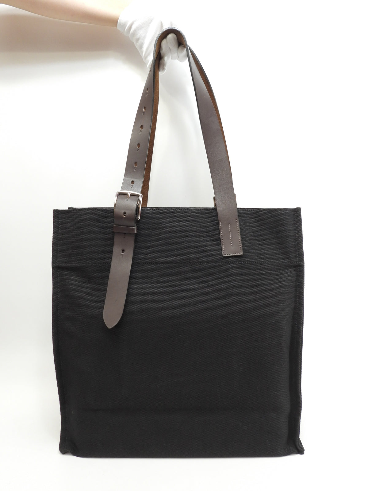 エルメス 縦長トートバッグ エトリビエール トアル黒黒 メンズ ショルダーバッグ 美品@□O