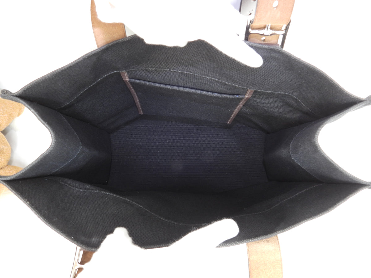 エルメス 縦長トートバッグ エトリビエール トアル黒黒 メンズ ショルダーバッグ 美品@□O