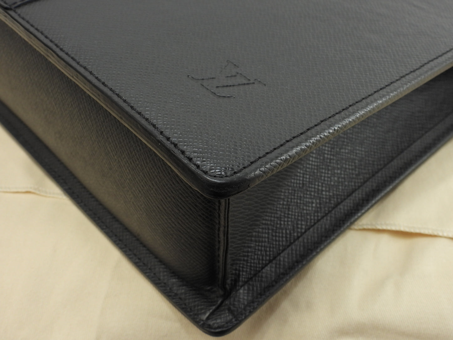 ルイヴィトン ロザン M30052 タイガ黒 書類かばん ブリーフケース ショルダーストラップ付@RI2153