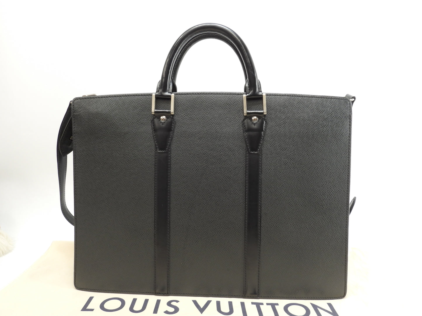ルイヴィトン ロザン M30052 タイガ黒 書類かばん ブリーフケース ショルダーストラップ付@RI2153