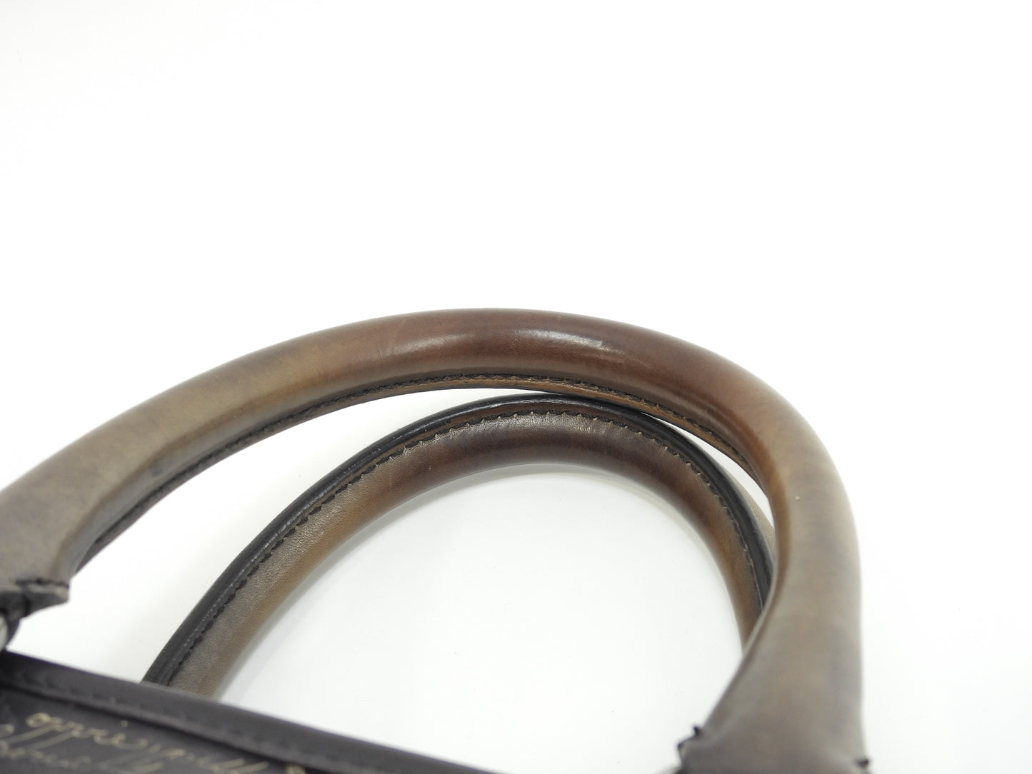 ベルルッティ アンジュール カリグラフィー レザー灰 ビジネスバッグ ブリーフケース@0133