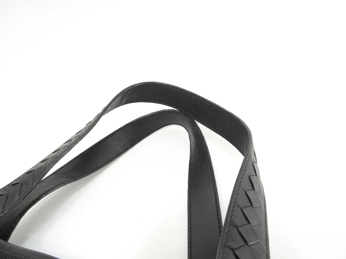 ボッテガヴェネタ トートバッグ特大 イントレチャート コットン革黒 ショッピングバッグ@ 256