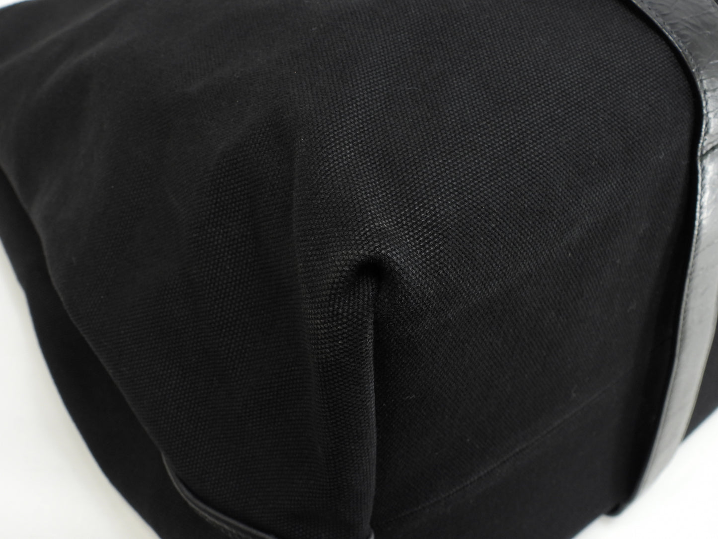 ボッテガヴェネタ トートバッグ特大 イントレチャート コットン革黒 ショッピングバッグ@ 256