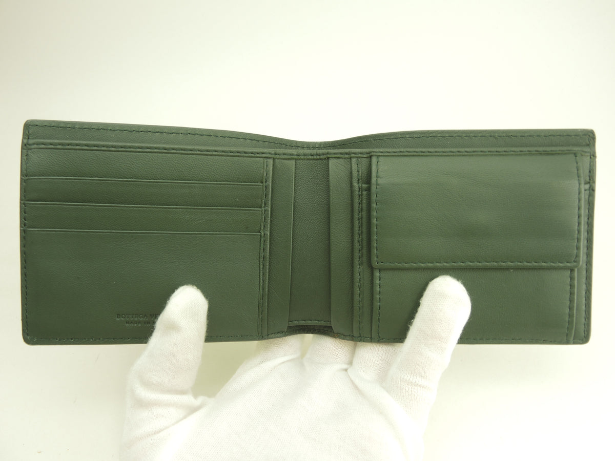 ボッテガヴェネタ 2折財布 ガルーシャ エイ緑 コンパクトウォレット 未使用@ 1