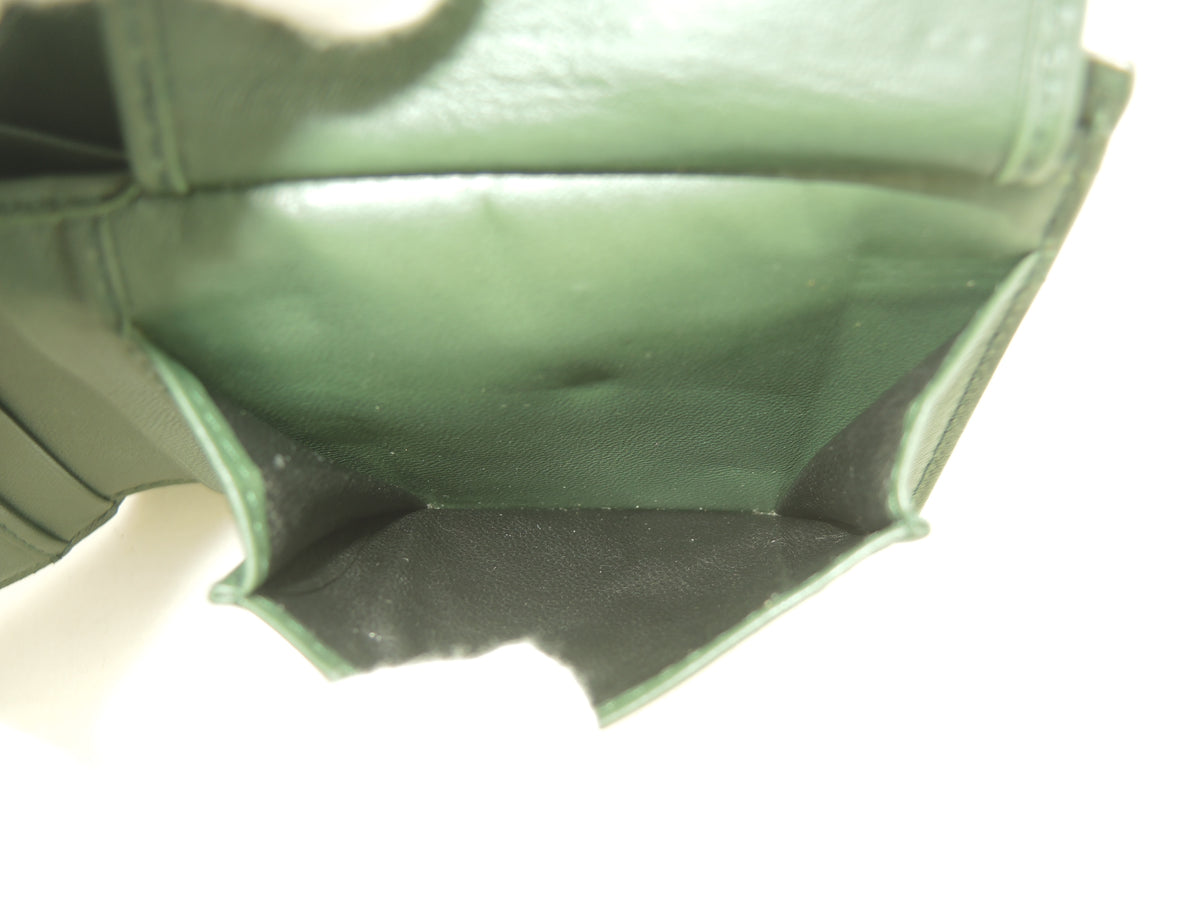 ボッテガヴェネタ 2折財布 ガルーシャ エイ緑 コンパクトウォレット 未使用@ 1