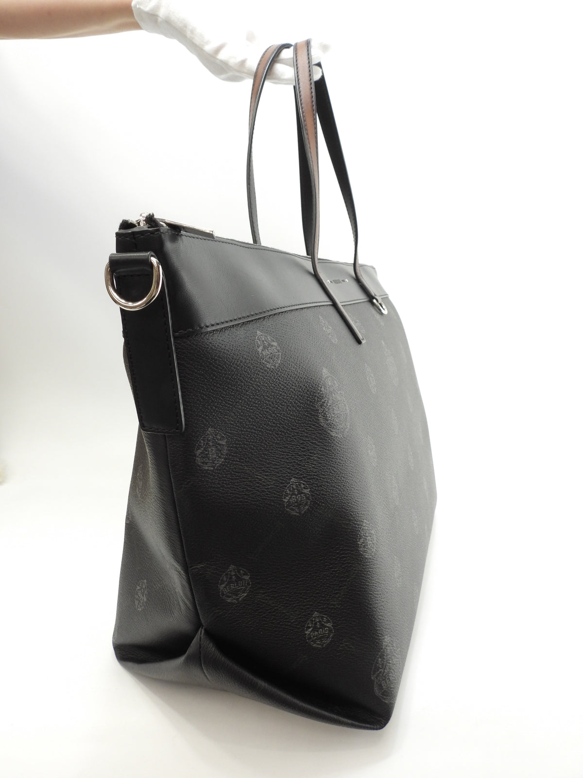 ベルルッティ シティブレイク シグネチャー 黒茶 メンズトートバッグ 極美品@G0221