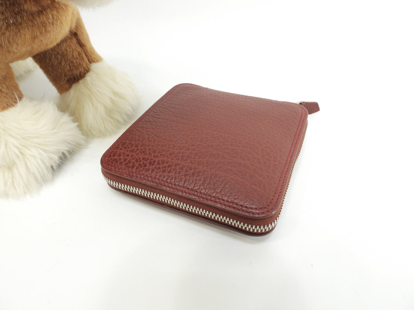 エルメス シルキーポップ シルク白ピンク レザー赤茶 エコバッグ ハンドバッグ@ 1