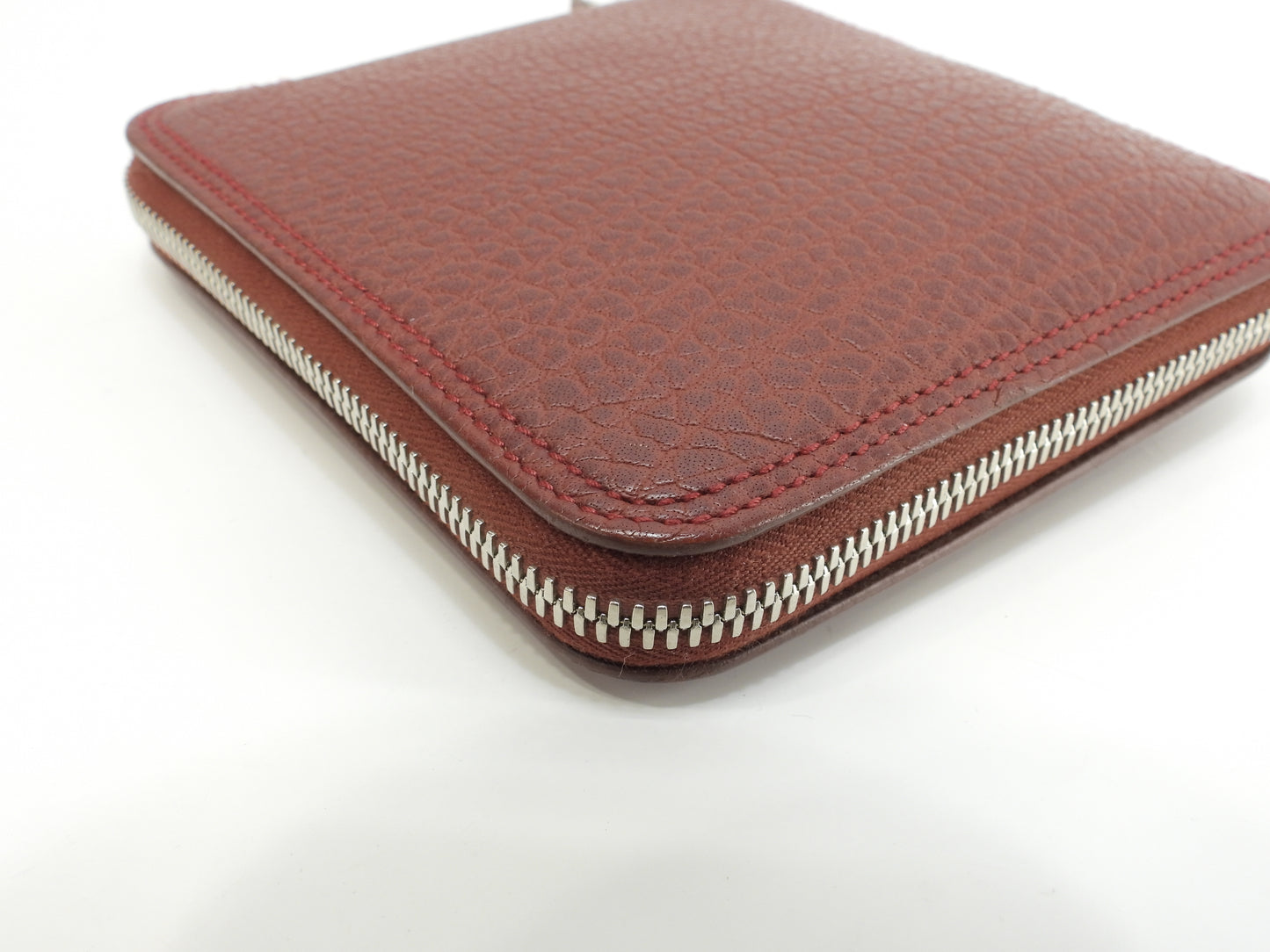 エルメス シルキーポップ シルク白ピンク レザー赤茶 エコバッグ ハンドバッグ@ 1