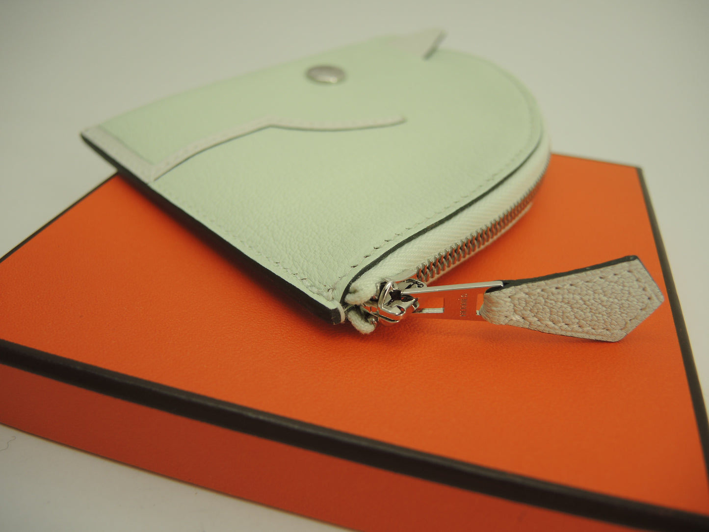 エルメス パドックウォレット シェーブル 薄緑 コインケース カードケース 新品@U 10