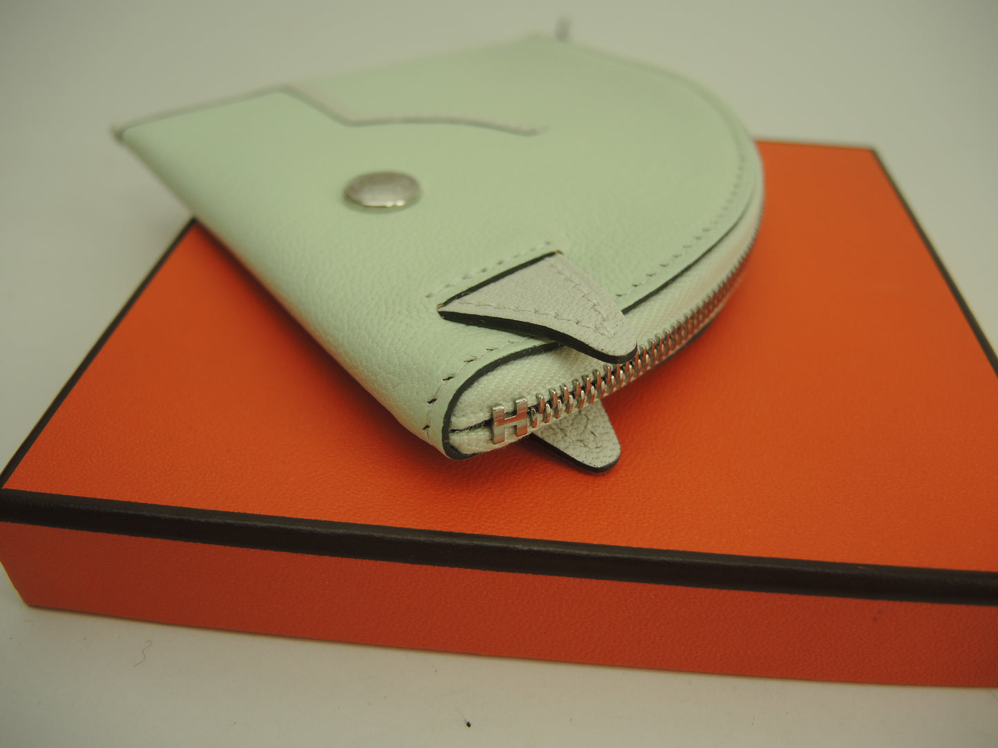 エルメス パドックウォレット シェーブル 薄緑 コインケース カードケース 新品@U 10