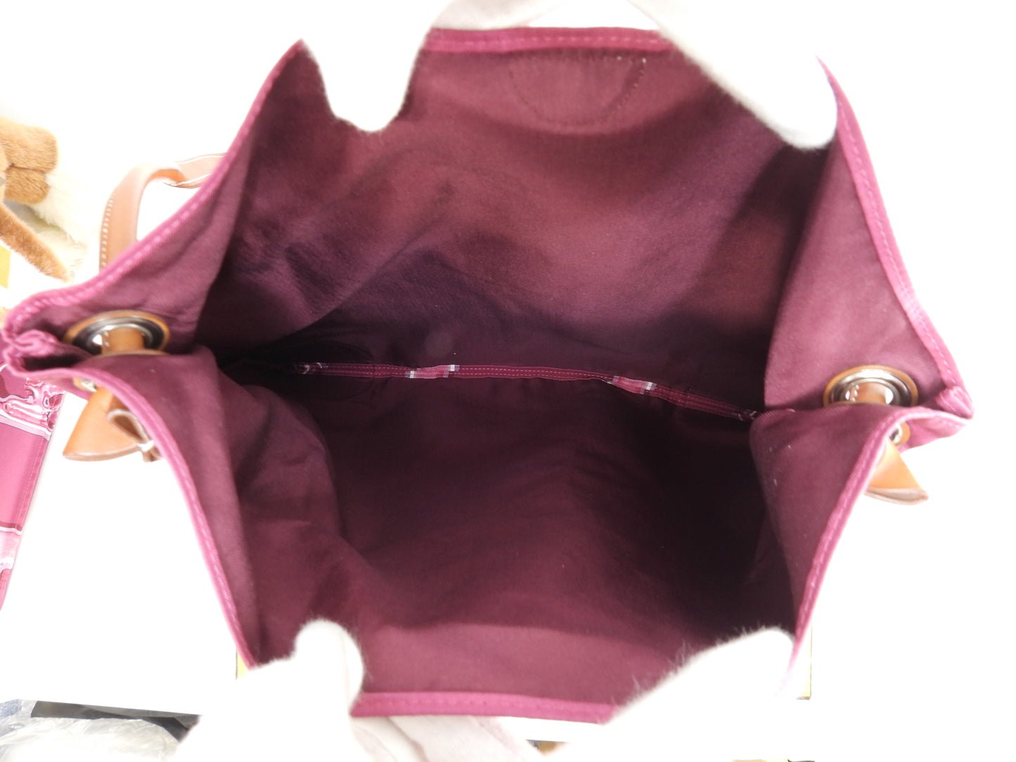 エルメス シルキーシティPM シルク/ピンク レザー茶 ショルダーバッグ 美品@□O