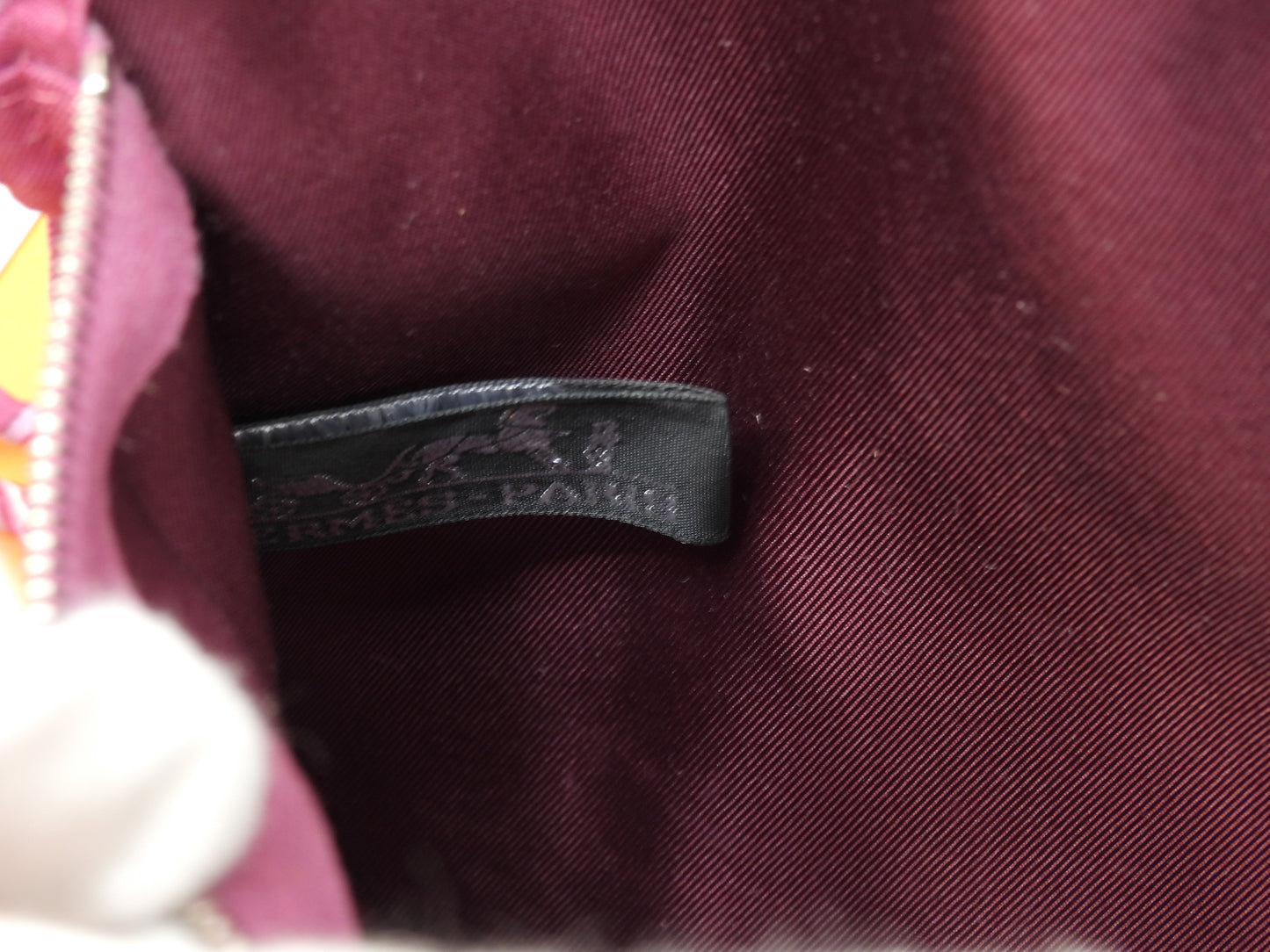 エルメス シルキーシティPM シルク/ピンク レザー茶 ショルダーバッグ 美品@□O