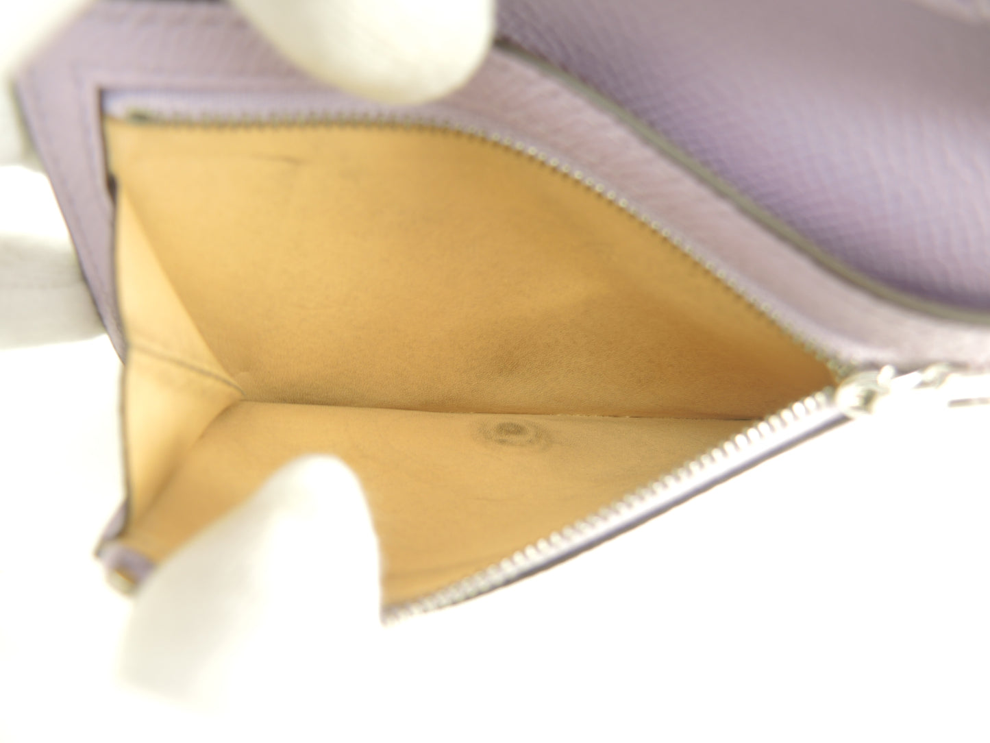 デルボー 2折財布 ヴァガボンドコンパクト 型押レザー/グレージュ@K13Z