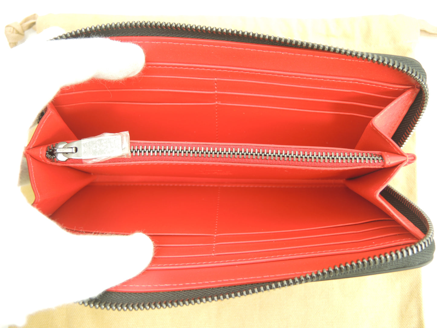 クリスチャンルブタン ロングウォレット シルバースタッズ レザー黒 長財布 パネトーネ 新品@ 5