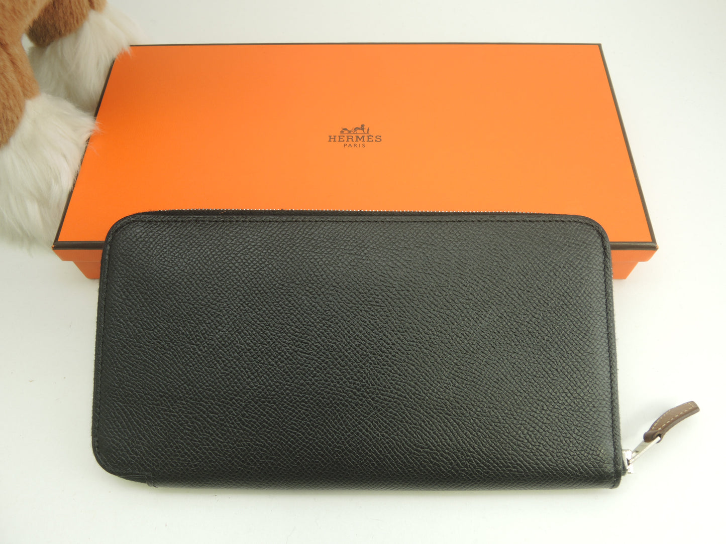 エルメス アザップロングシルクイン ヴォーエプソン黒 ロングウォレット 未使用@A 2