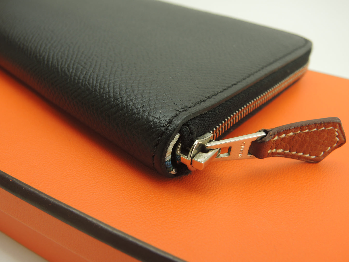 エルメス アザップロングシルクイン ヴォーエプソン黒 ロングウォレット 未使用@A 2