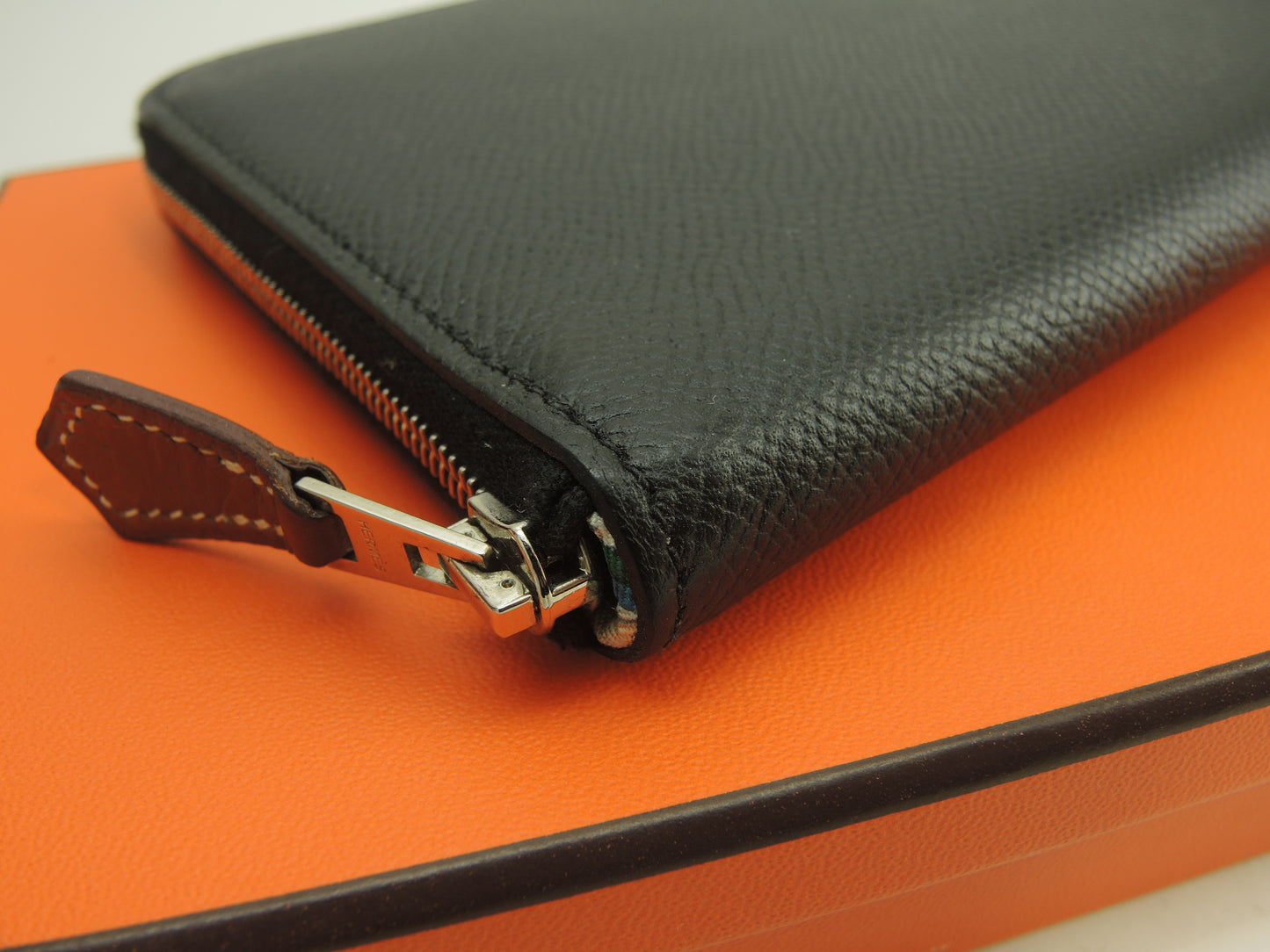 エルメス アザップロングシルクイン ヴォーエプソン黒 ロングウォレット 未使用@A 2