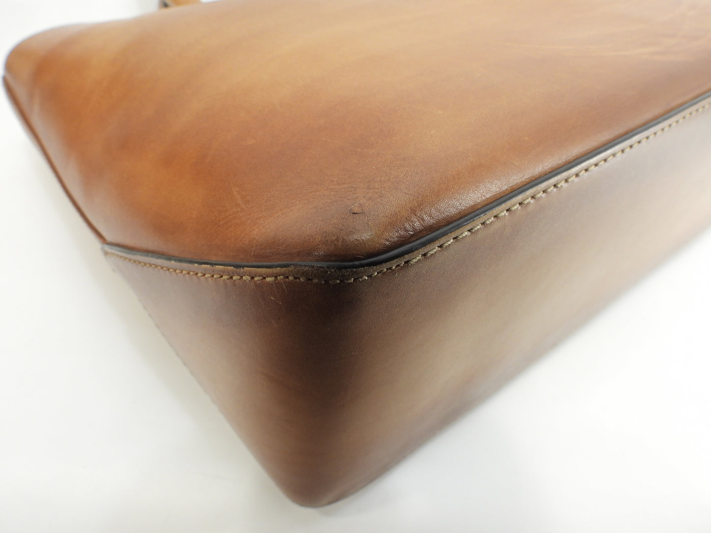 ベルルッティ トゥジュールミニ カリグラフィ レザー茶 トートバッグ メンズ@A0260 2