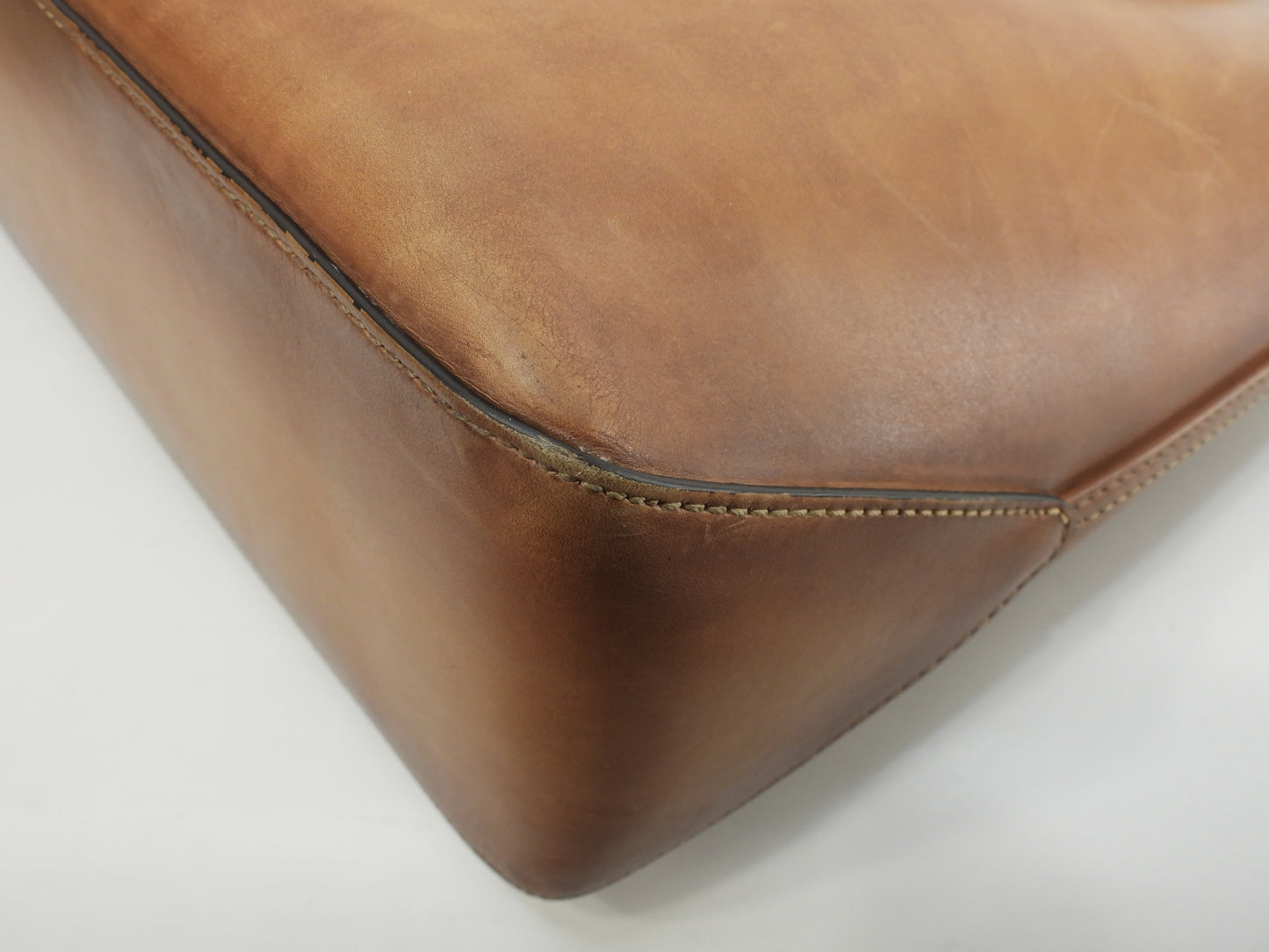 ベルルッティ トゥジュールミニ カリグラフィ レザー茶 トートバッグ メンズ@A0260 2