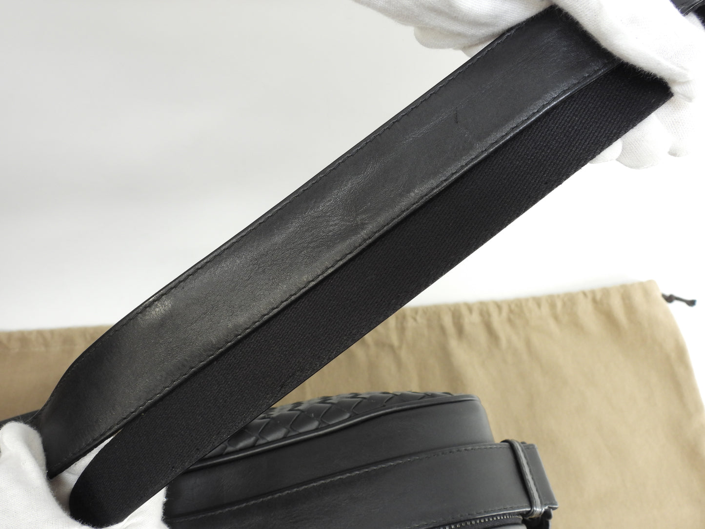 ボッテガヴェネタ s付ブリーフケース大 イントレチャート レザー黒 メンズビジネスバッグ@ 257