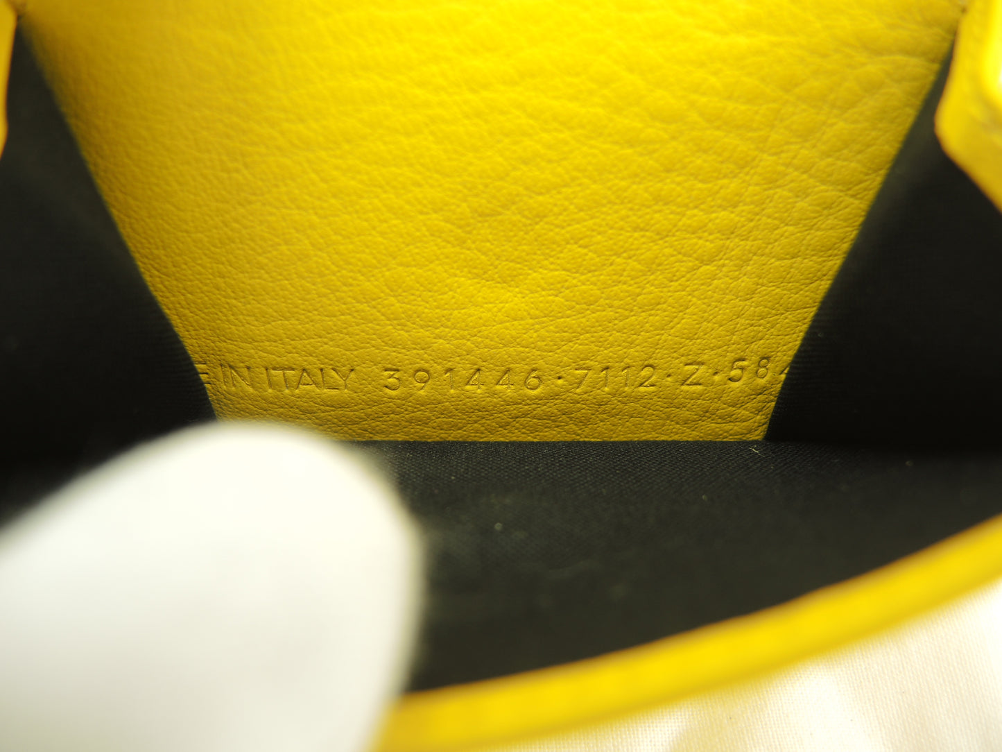 バレンシアガ ミニウォレット ペーパー レザー黄 コンパクト財布 新品@ 42