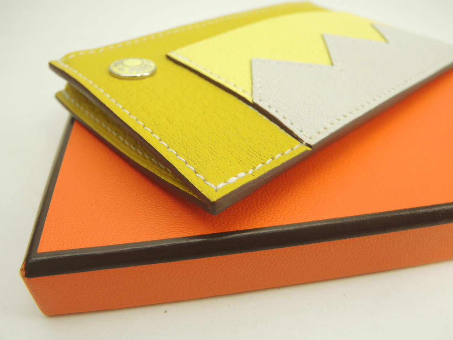 エルメス クロコダイルコンパクト シェーブル 黄 コインケース フラグメントケース 未使用@B