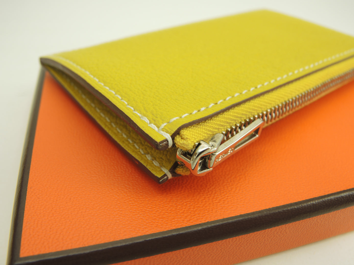 エルメス クロコダイルコンパクト シェーブル 黄 コインケース フラグメントケース 未使用@B