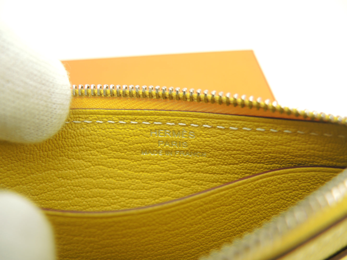 エルメス クロコダイルコンパクト シェーブル 黄 コインケース フラグメントケース 未使用@B