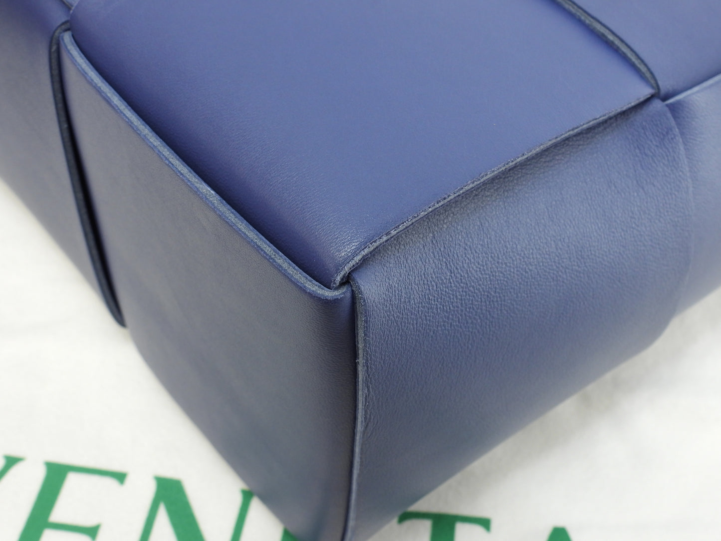 ボッテガヴェネタ トートバッグ スモールアルコ レザー青 ハンドバッグ 極美品@B10245652B