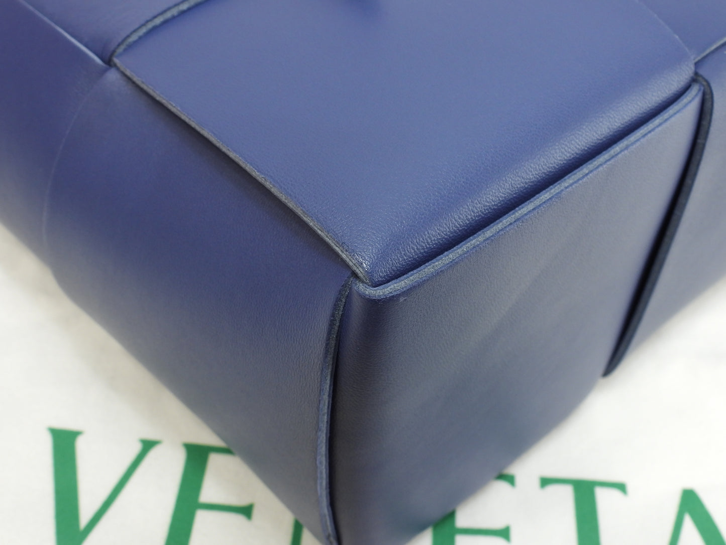 ボッテガヴェネタ トートバッグ スモールアルコ レザー青 ハンドバッグ 極美品@B10245652B