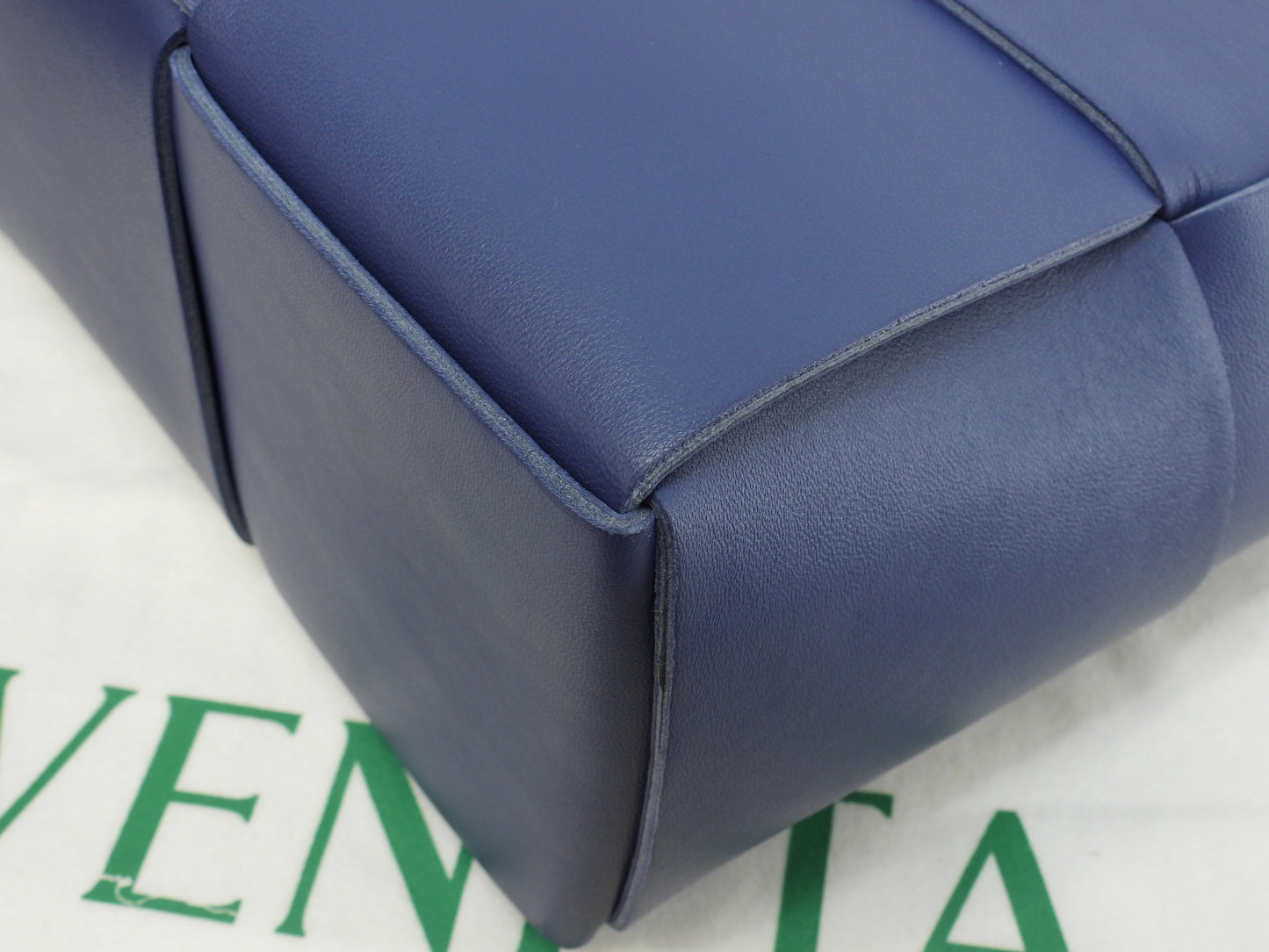 ボッテガヴェネタ トートバッグ スモールアルコ レザー青 ハンドバッグ 極美品@B10245652B