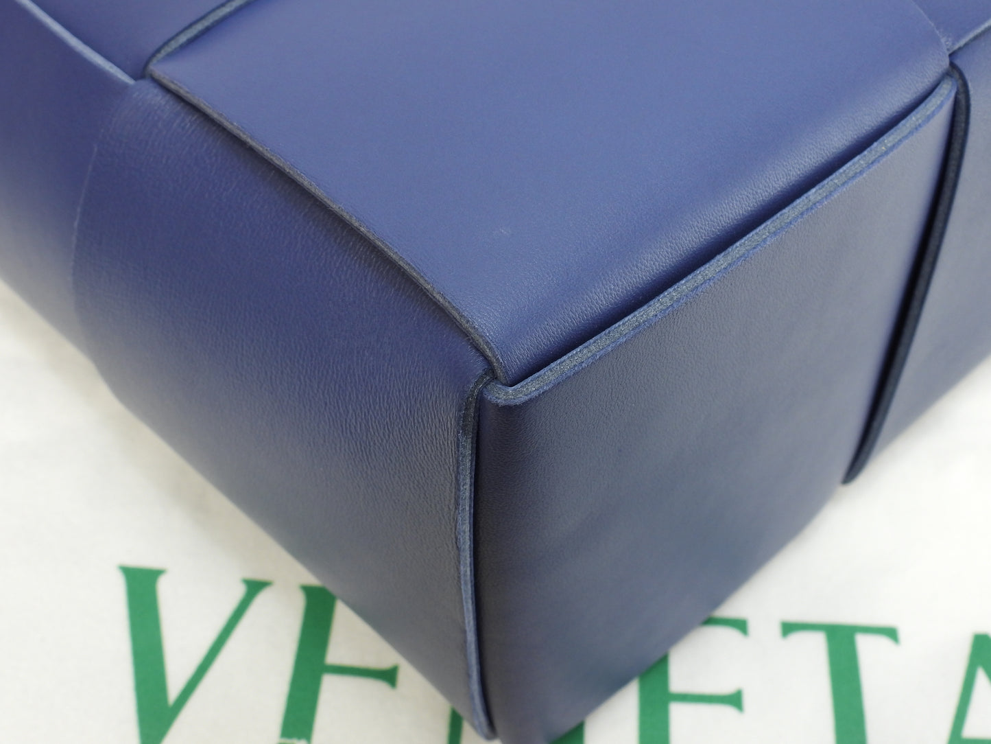 ボッテガヴェネタ トートバッグ スモールアルコ レザー青 ハンドバッグ 極美品@B10245652B