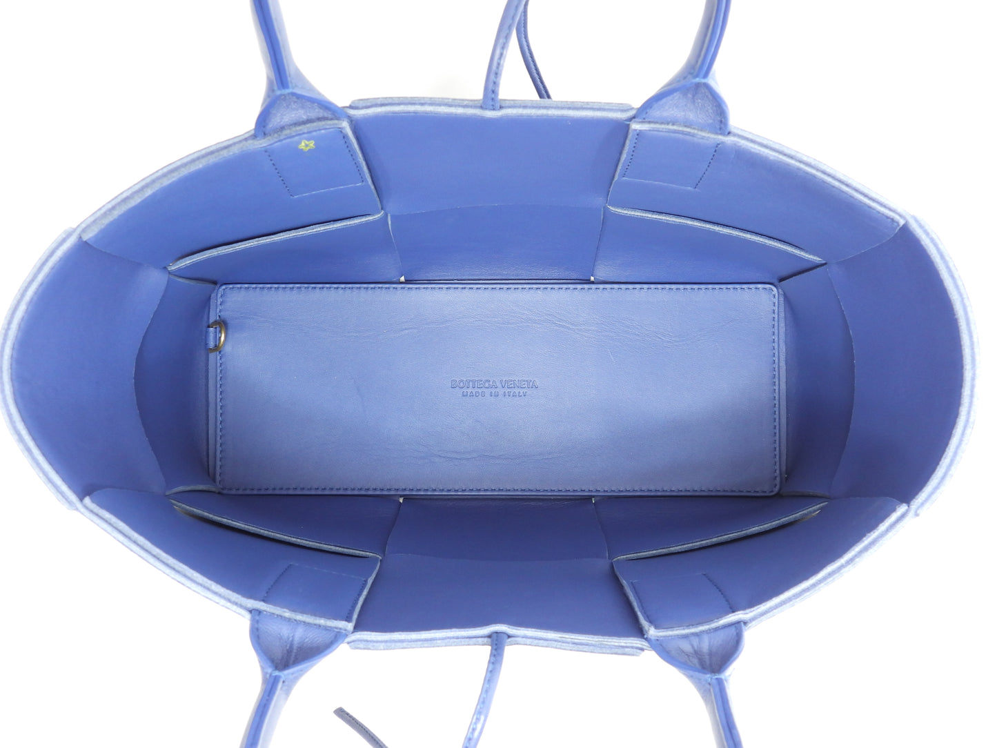 ボッテガヴェネタ トートバッグ スモールアルコ レザー青 ハンドバッグ 極美品@B10245652B