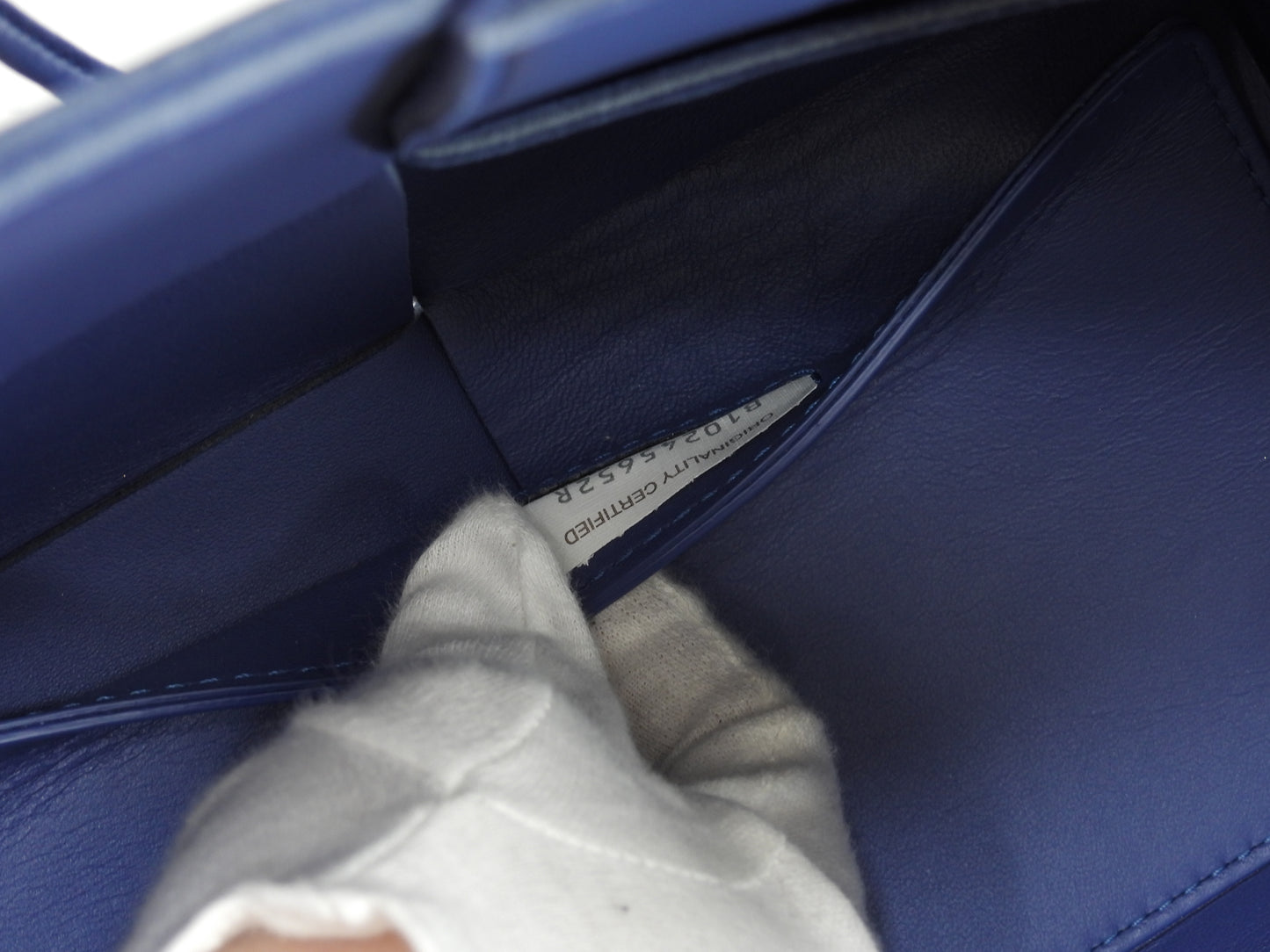 ボッテガヴェネタ トートバッグ スモールアルコ レザー青 ハンドバッグ 極美品@B10245652B