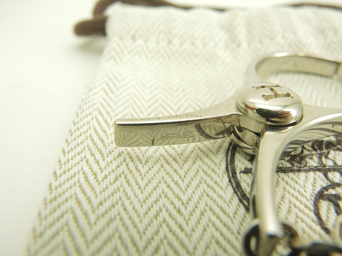 エルメス バッグチャーム フィルー シルバー グローブホルダー キーリング 銀色@ 12