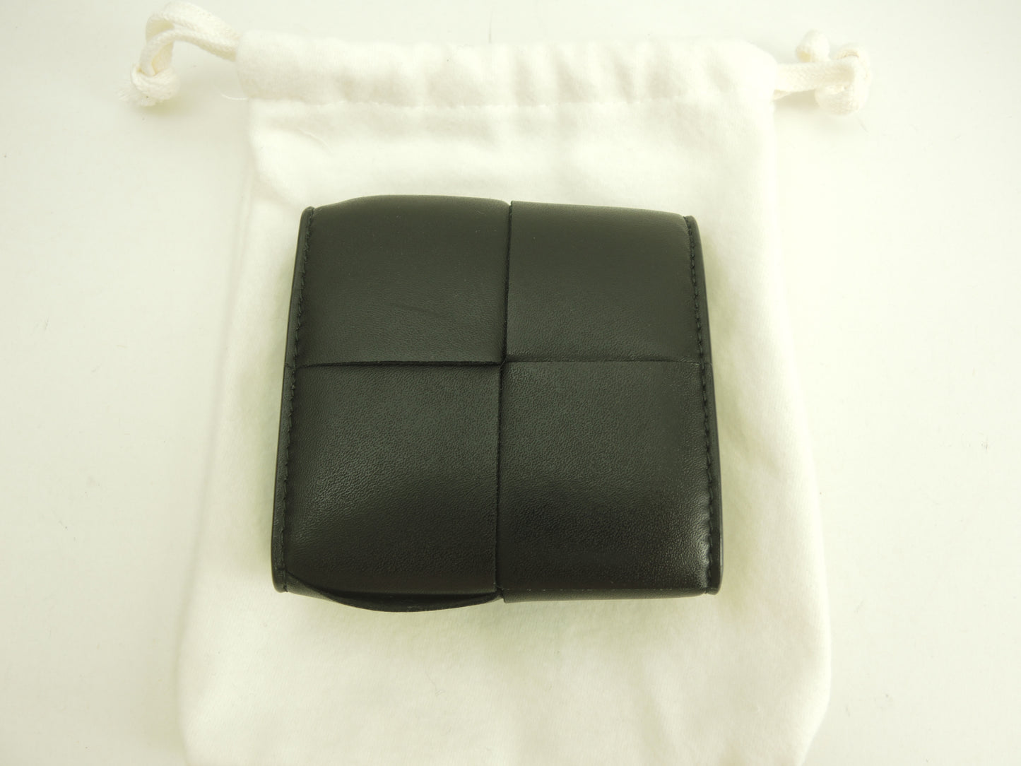 ボッテガヴェネタ コインケース カセット レザー黒 四角 ボワット 小銭入 美品@IC 3