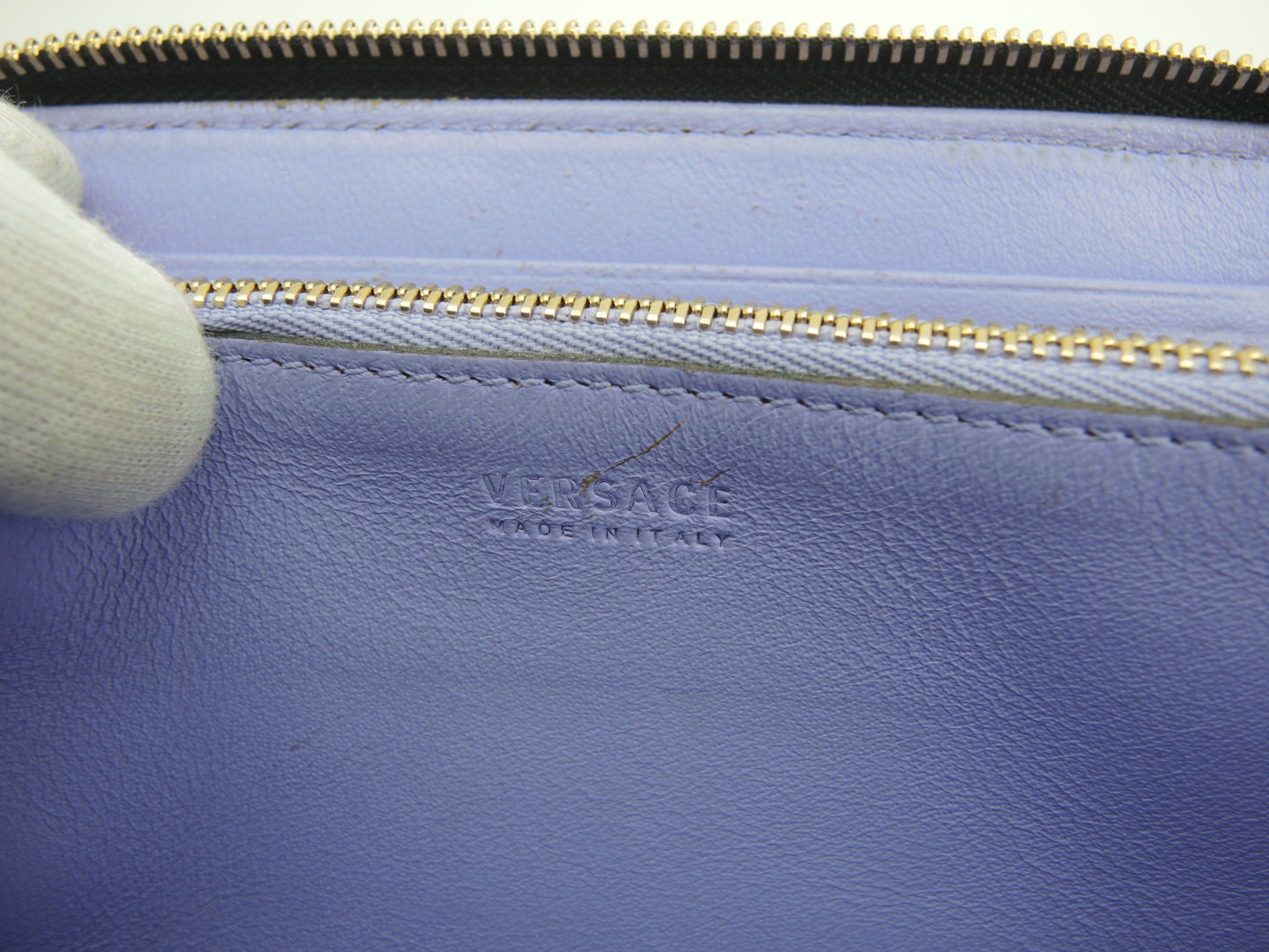 ヴェルサーチ ロングウォレット メドゥーサ レザー黒 ラウンドジップ長財布 美品@ 14