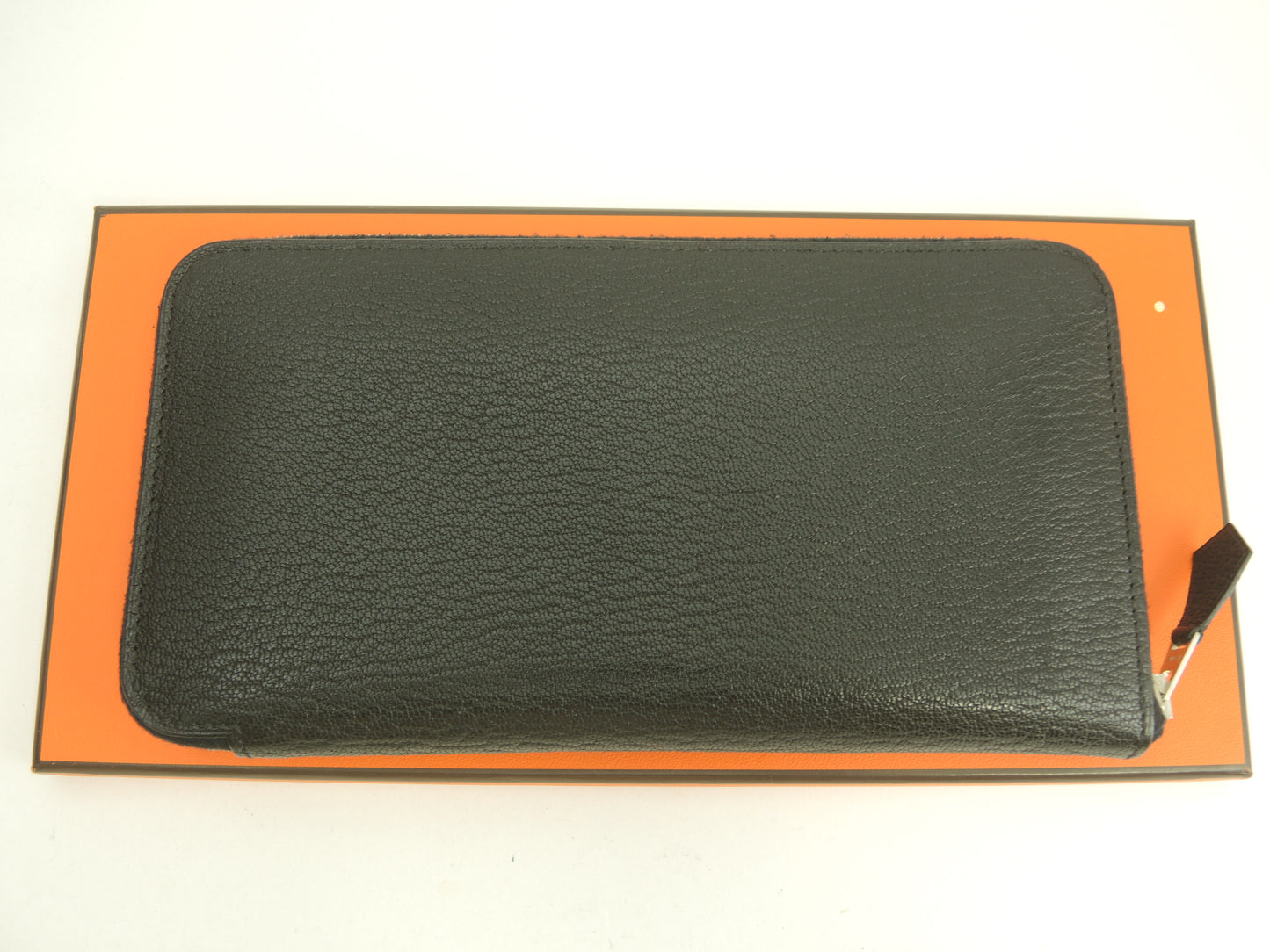 エルメス アザップロングクラシック シェーブルフルレザー 黒 ラウンドジップ長財布 ロングウォレット 極美品@□Q