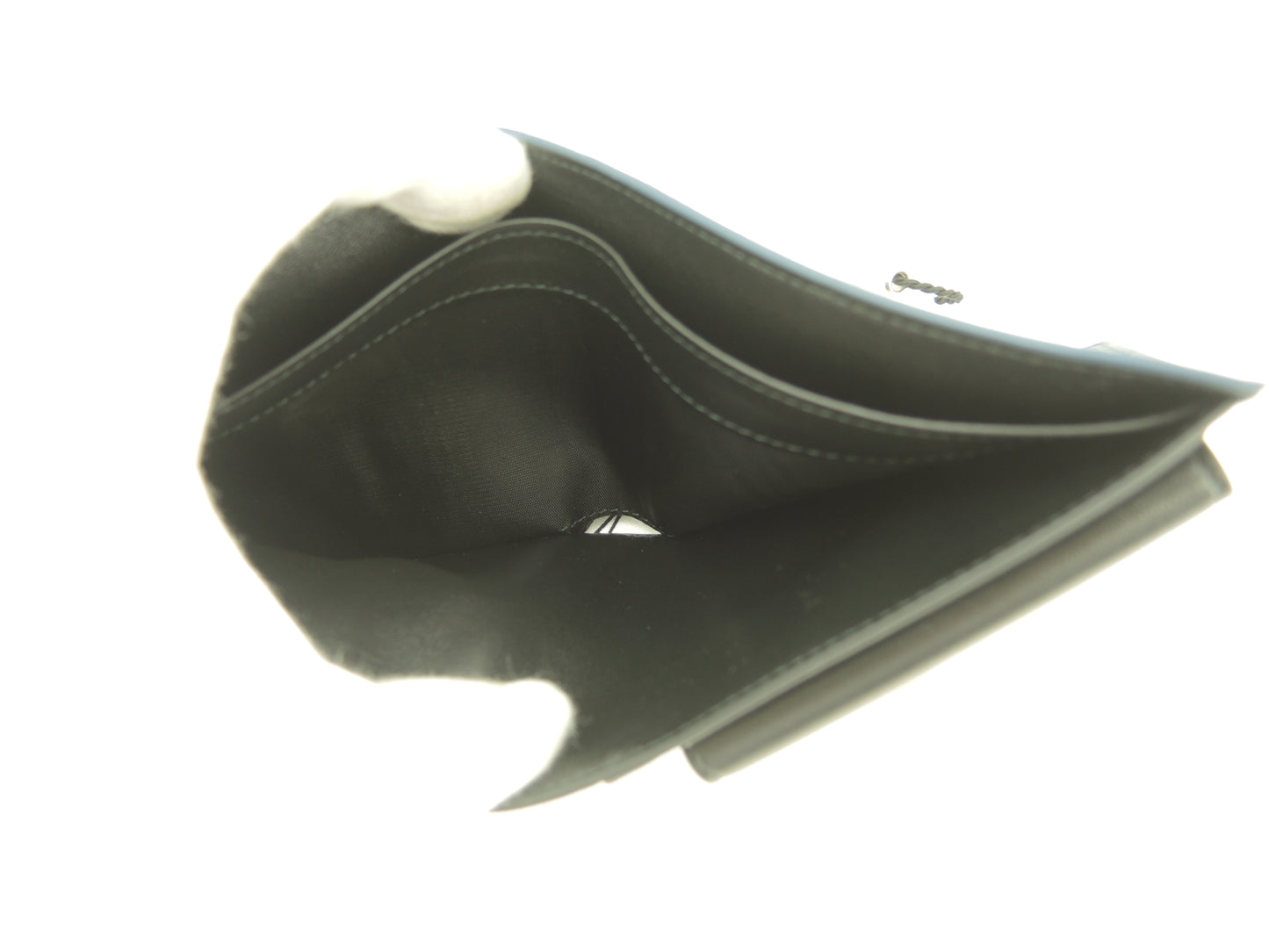 ブルガリxフラグメント コンパクトウォレット レザー紺 2つ折財布 未使用@ 5